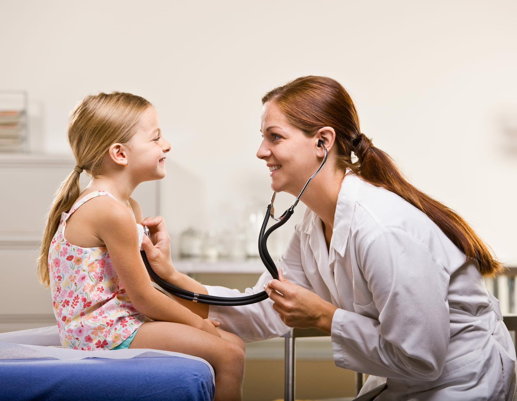 Child at a doctors office