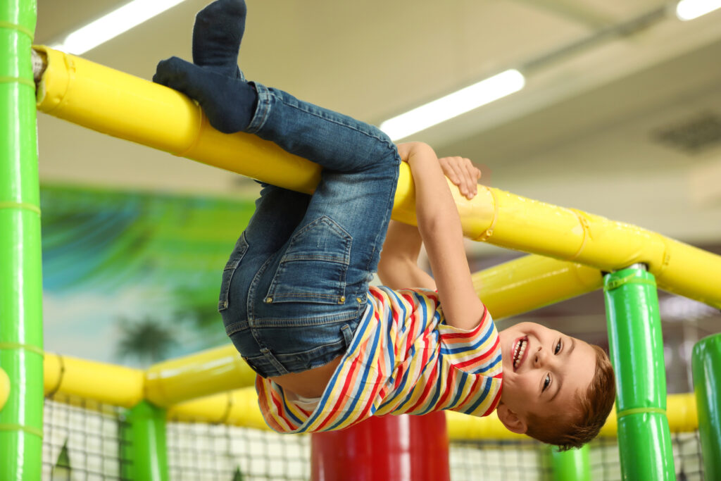 autistic child playing during a sensory friendly hour